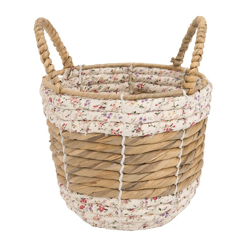 Mand rond met bloemrand - 20x18