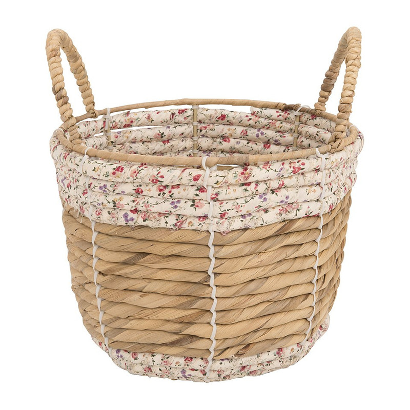 Mand rond met bloemrand - 25x20
