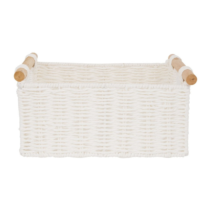 Mand met houten klosjes S