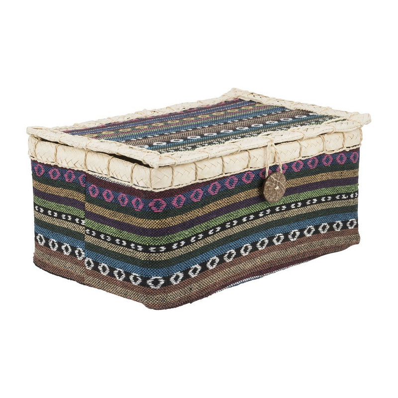 Mand met deksel Mexican - 30x20x15 cm