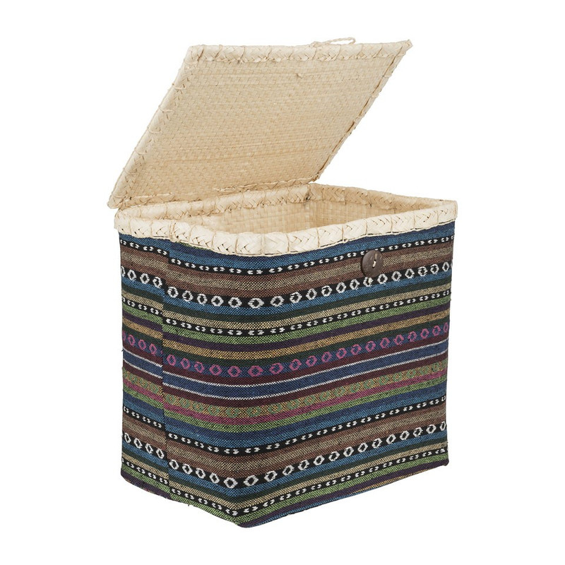 Mand met deksel Mexican - 33x24x31 cm