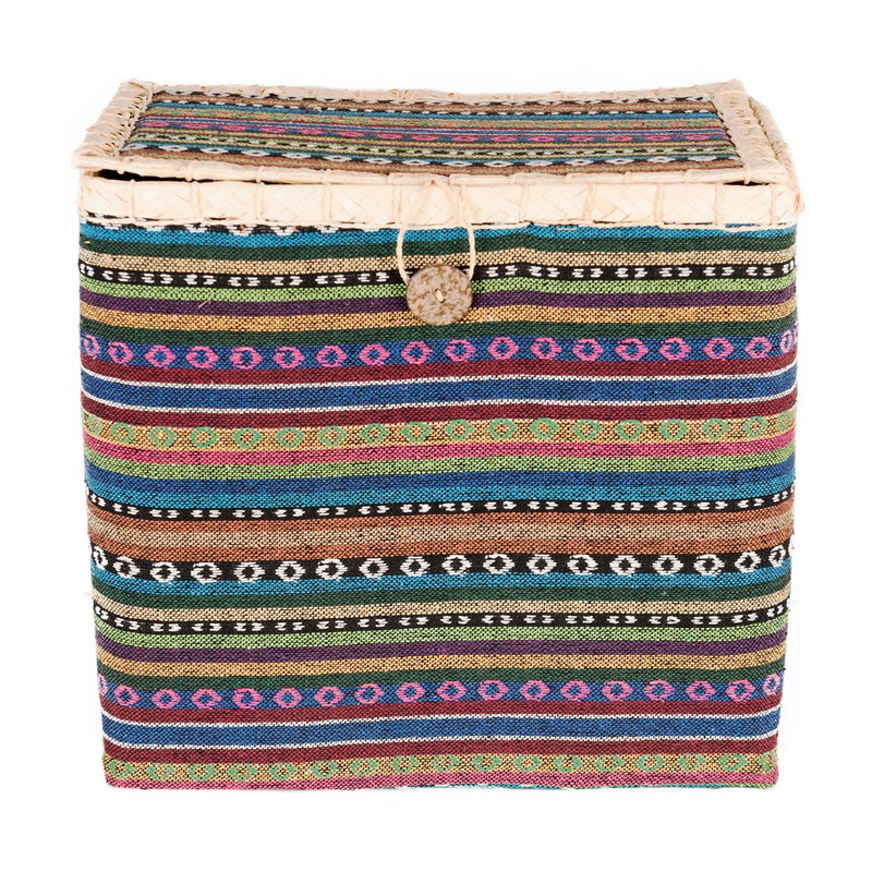 Mand met deksel Mexican - 37x28x34 cm