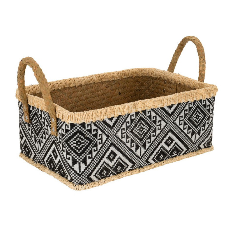 Lademand ruit - 24x36x15 cm - zwart/wit