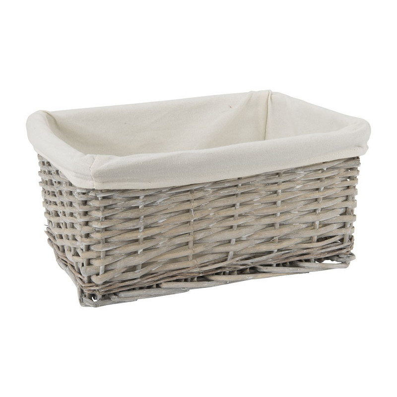 Lademand met voering - grijs - 36x25x15.5 cm