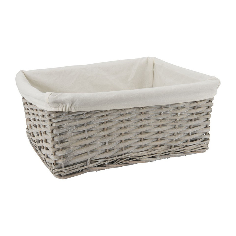 Lademand met voering - grijs - 41x31x17 cm