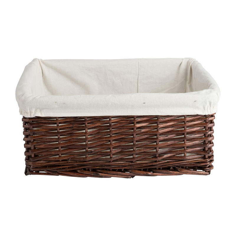 Lademand basic met voering - bruin - 40x30x16 cm
