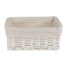 Lademand basic met voering - wit - 28x18x12 cm