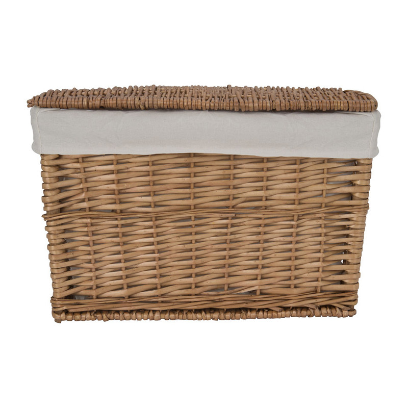 Wasmand met voering - 50x31x34 cm - lichtbruin