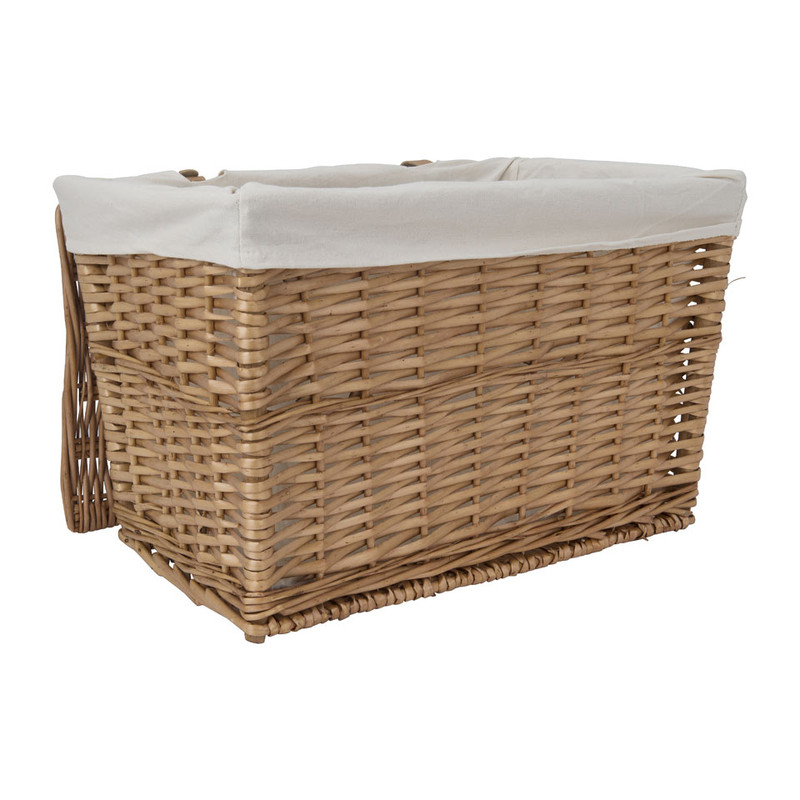 Wasmand met voering - 50x31x34 cm - lichtbruin