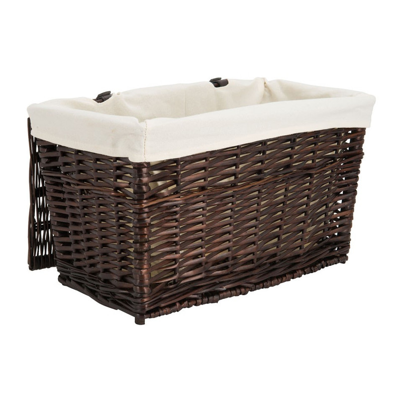 Wasmand met voering - 44x25x27 cm - donkerbruin