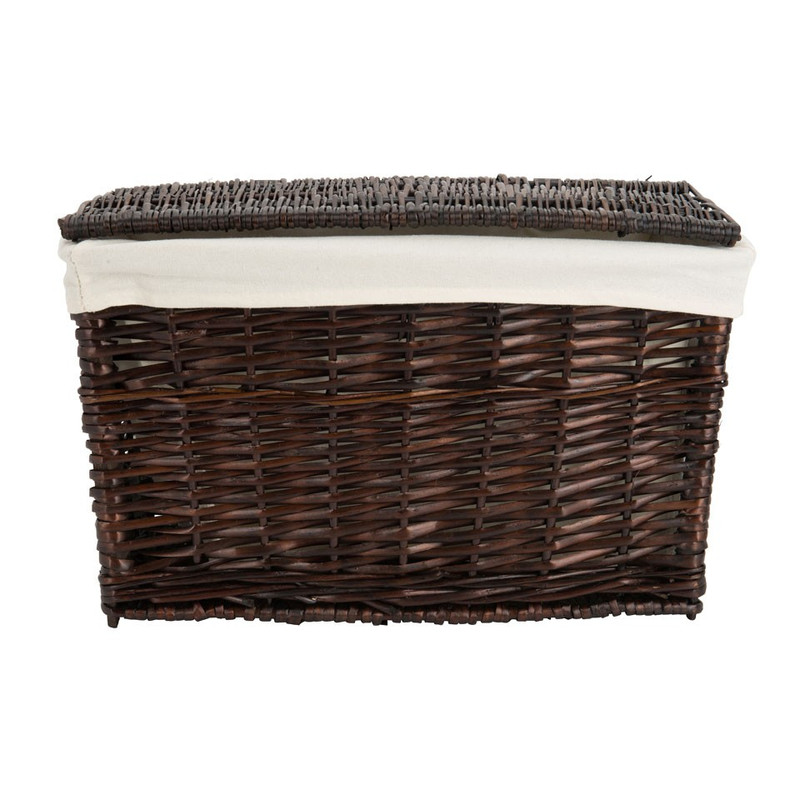 Wasmand met voering - 44x25x27 cm - donkerbruin