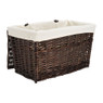 Wasmand met voering - 44x25x27 cm - donkerbruin