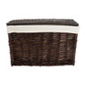 Wasmand met voering - 44x25x27 cm - donkerbruin