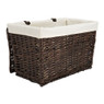 Wasmand met voering - 50x31x34 cm - donkerbruin