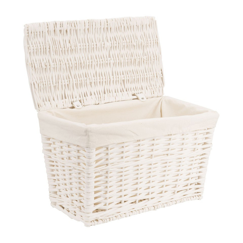 Wasmand basic - 44x25x27 cm - wit