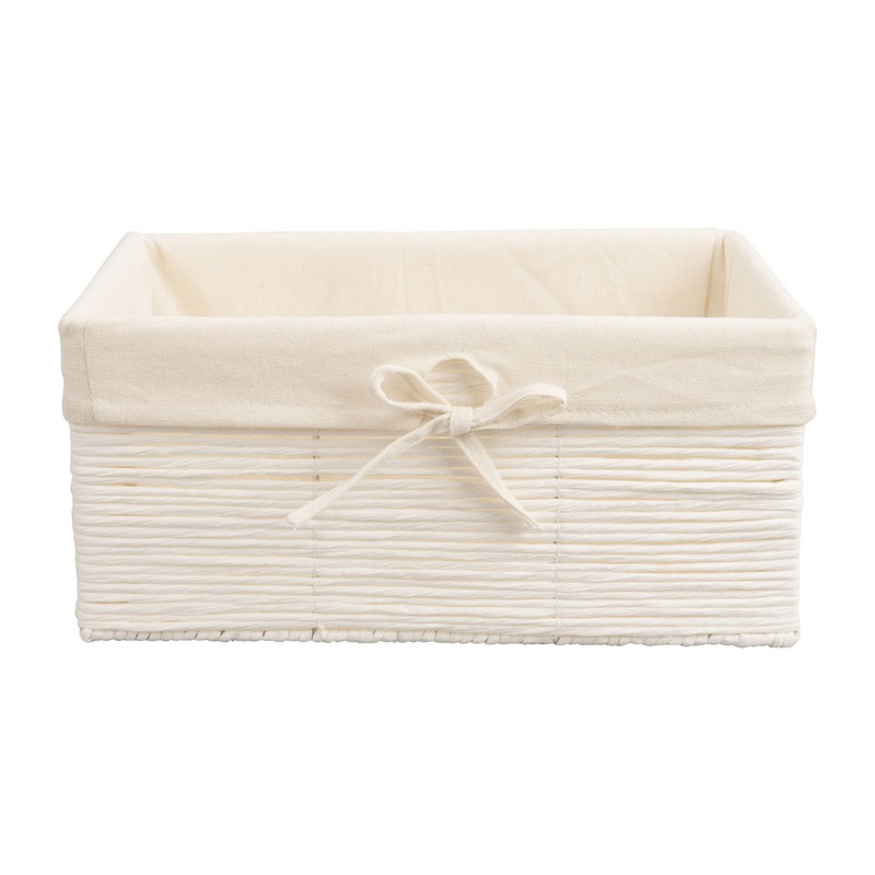 Lademand Batavia M - wit - 35x24x16 cm