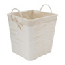 Wasmand Batavia met voering - wit - 30x30x32 cm