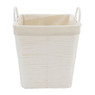 Wasmand Batavia met voering - wit - 30x30x32 cm