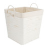 Wasmand Batavia met voering - wit - 35x35x36 cm