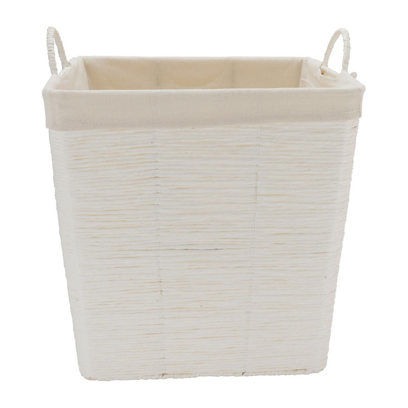Wasmand Batavia met voering - wit - 40x40x40 cm