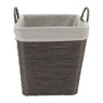 Wasmand Batavia met voering - grijs - 30x30x32 cm