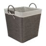 Wasmand Batavia met voering - grijs - 35x35x36 cm