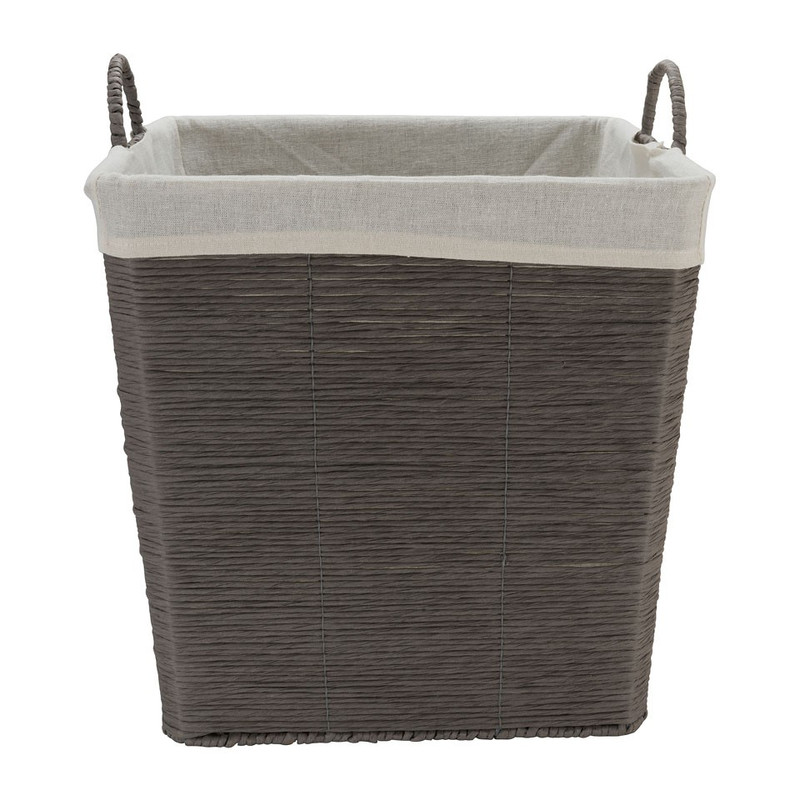 Wasmand Batavia met voering - grijs - 40x40x40 cm
