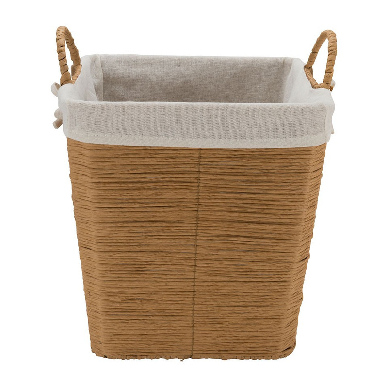 Wasmand Batavia met voering - lichtbruin - 30x30x32 cm