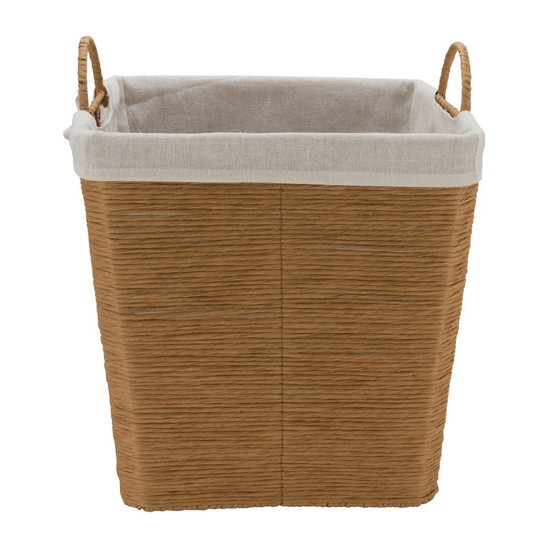 Wasmand Batavia met voering - lichtbruin - 35x35x36 cm