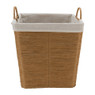 Wasmand Batavia met voering - lichtbruin - 35x35x36 cm
