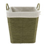 Wasmand Batavia met voering - groen - 30x30x32 cm