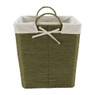 Wasmand Batavia met voering - groen - 35x35x36 cm