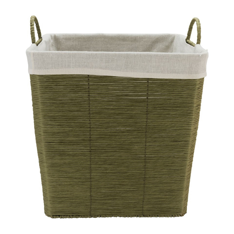 Wasmand Batavia met voering - groen - 40x40x40 cm