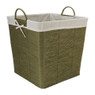 Wasmand Batavia met voering - groen - 40x40x40 cm