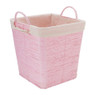 Wasmand Batavia met voering - roze - 30x30x32 cm