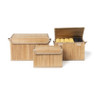 Opbergmand met deksel - bamboe - 24x41x31 cm