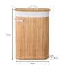 Wasmand bamboe - naturel - 72 liter