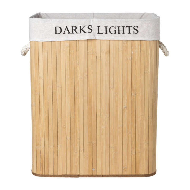 Wasmand darks/lights - bamboe - 63x50x32 cm