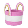 Mand colors met hengsels - roze/wit - ø13x17 cm