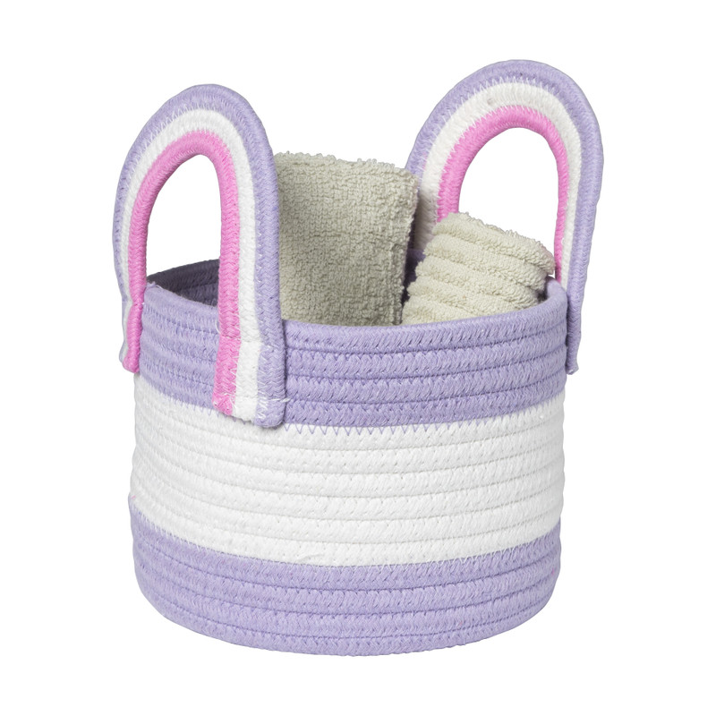 Mand colors met hengsels - lila/wit - ø13x17 cm