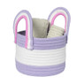 Mand colors met hengsels - lila/wit - ø13x17 cm