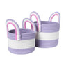 Mand colors met hengsels - lila/wit - ø13x17 cm