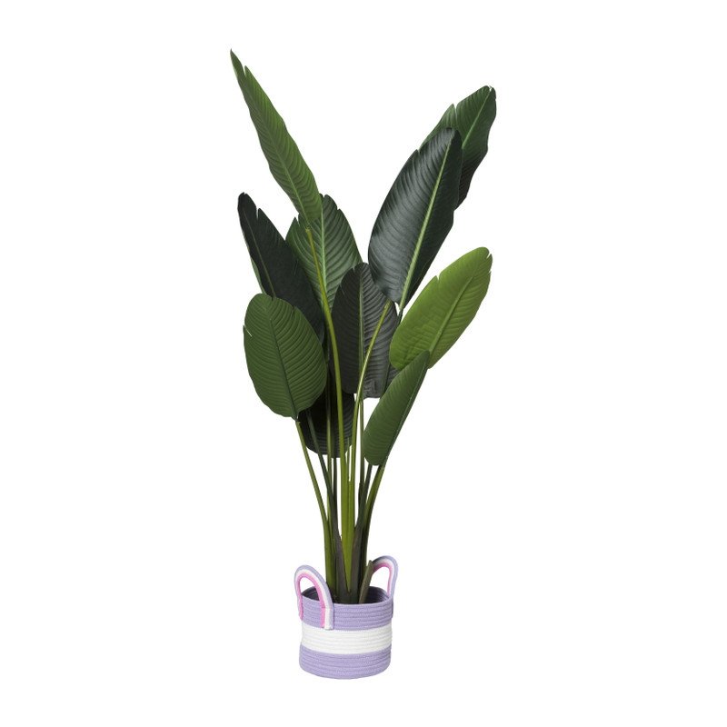 Mand colors met hengsels - lila/wit - ø17x21 cm