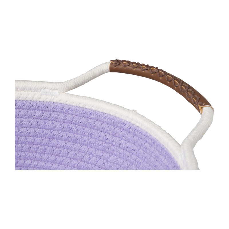 Mand colors laag - lila/wit - ø30x10 cm