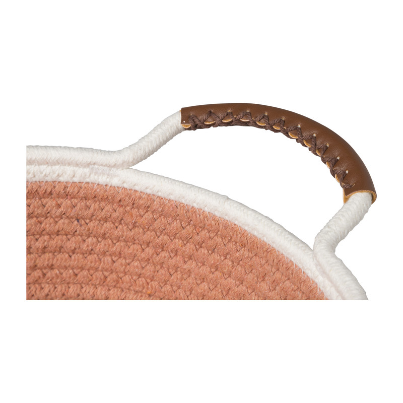 Mand colors laag - oranje/wit - ø27x9 cm