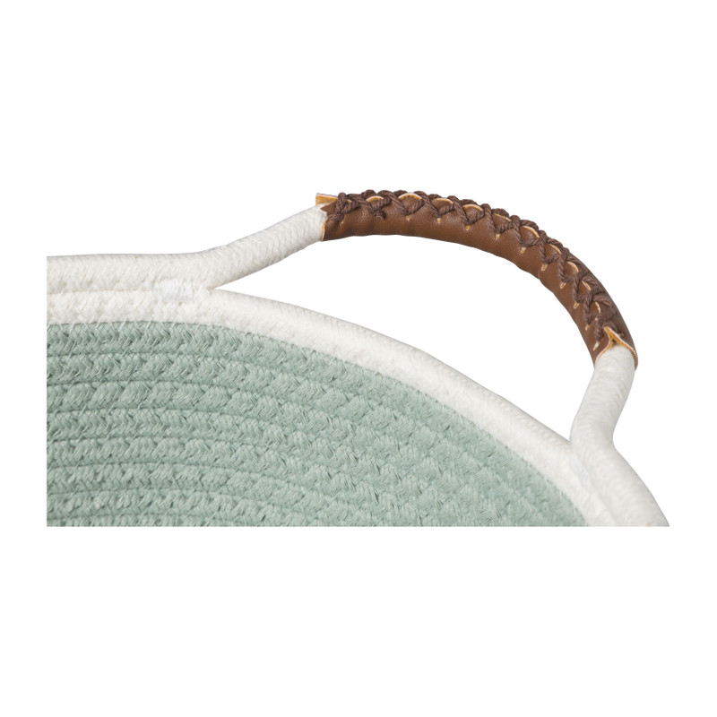 Mand colors laag - groen/wit - ø27x9 cm