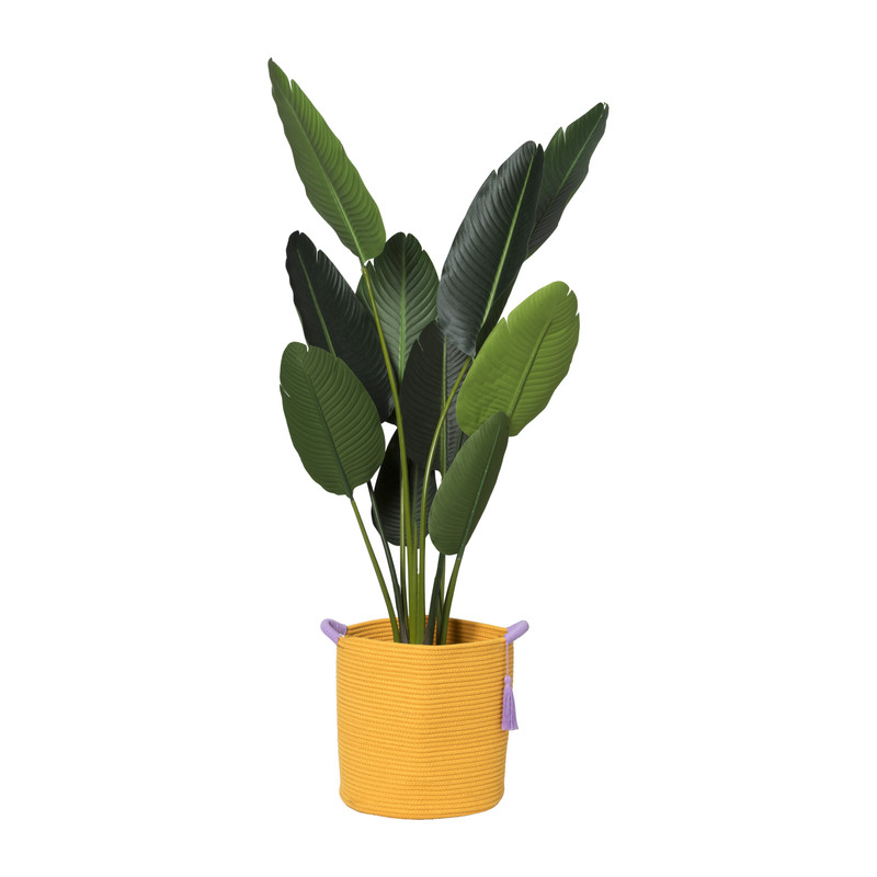 Mand colors hoog - oranje/paars - ø34x34 cm