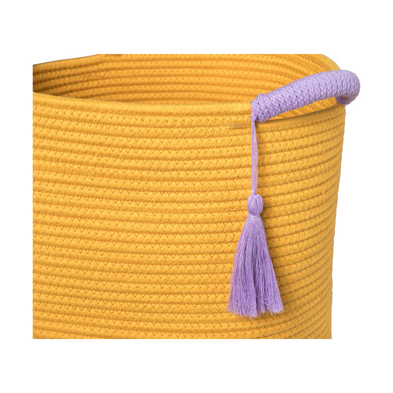 Mand colors hoog - oranje/paars - ø34x34 cm