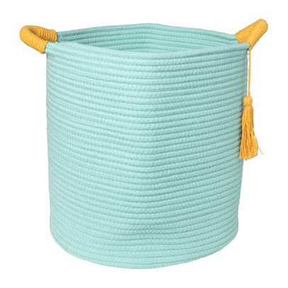 Mand colors hoog - blauw/oranje - ø34x34 cm