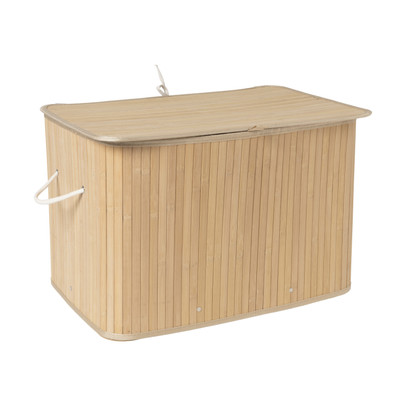 Wasmand bamboe 90 liter - naturel - 60x40x40 cm
